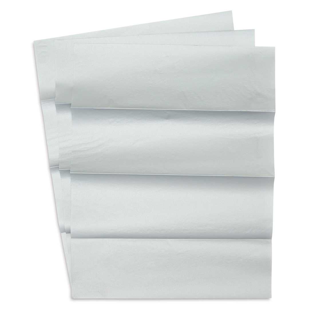 Open in modal - DecoPatch Decorative Papers - Silver, Pkg of 3, 12" x 16"