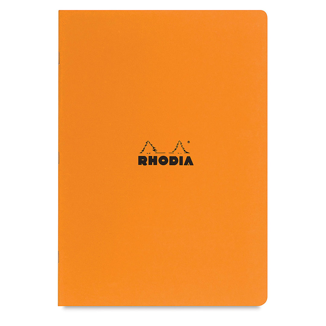 Open in modal - Rhodia Classic Staplebound Notebook - Orange, 11-3/4" x 8-1/4", Lined