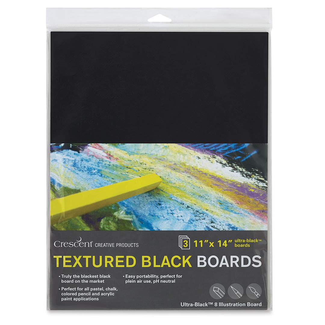 Open in modal - Crescent Textured Black Art Boards - Front of package shown