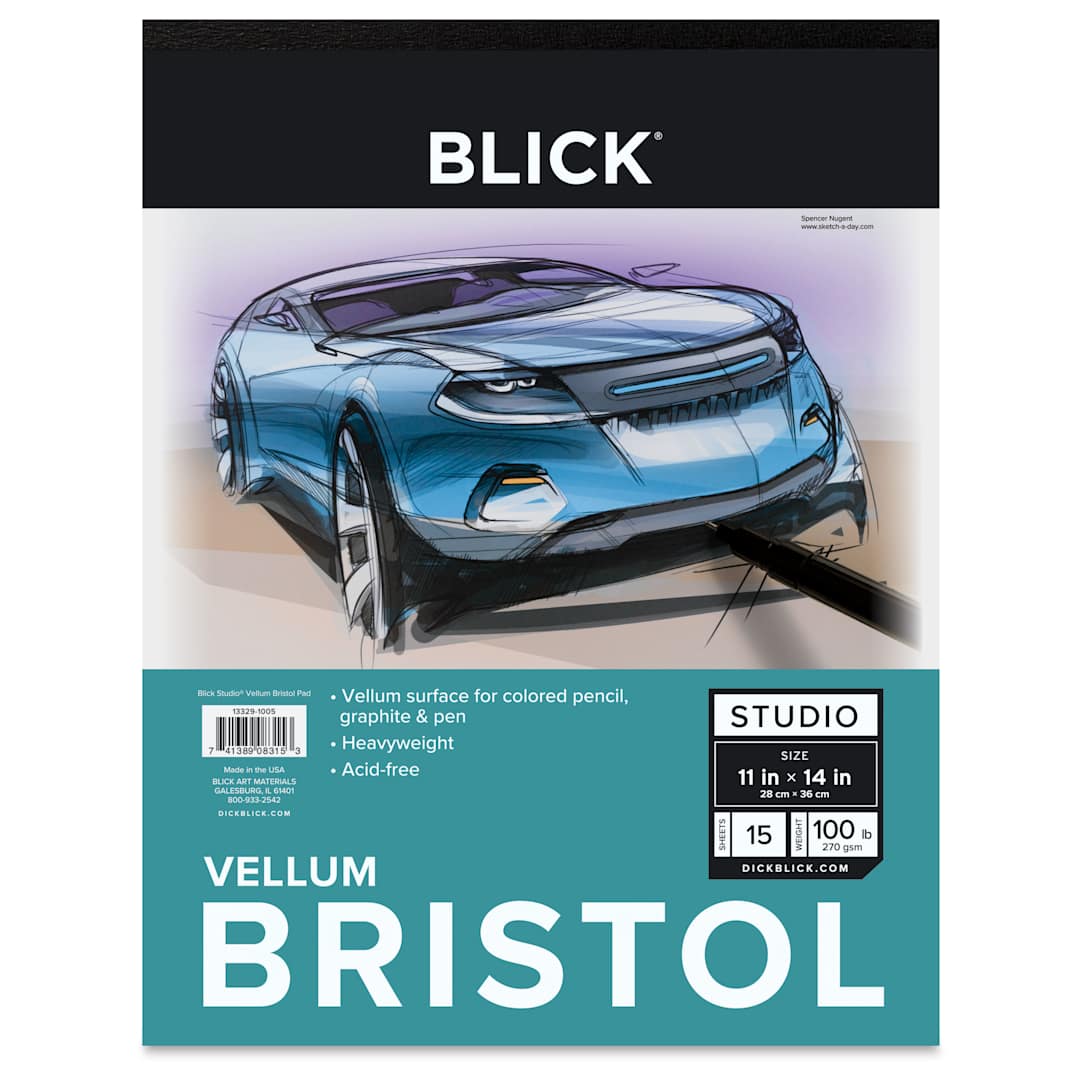 Open in modal - Blick Bristol Pad - 11" x 14", Vellum, 15 Sheets, front cover