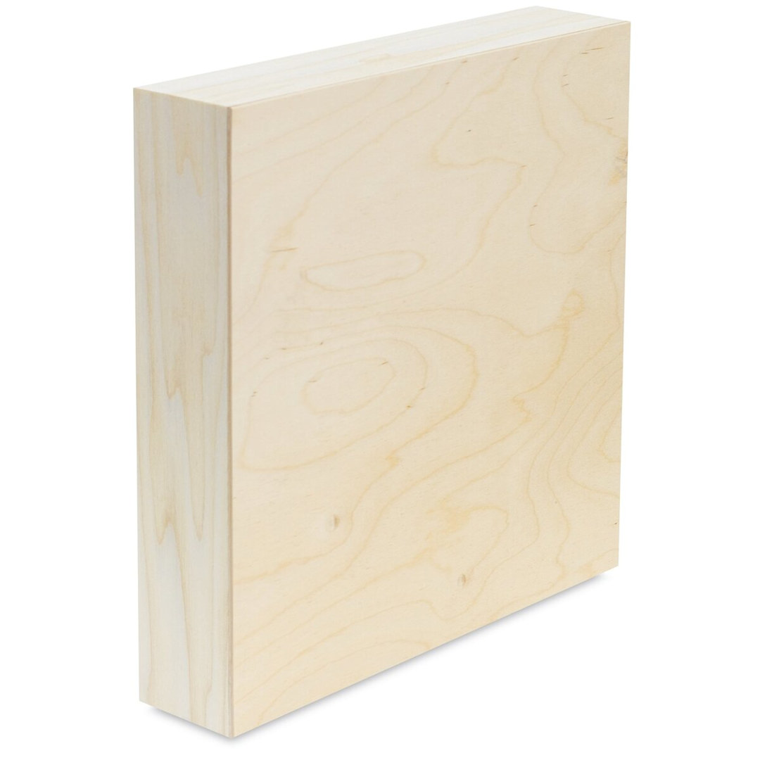 Open in modal - American Easel Wood Painting Panel - 10" x 10" x 2-1/2", Extra Deep Panel