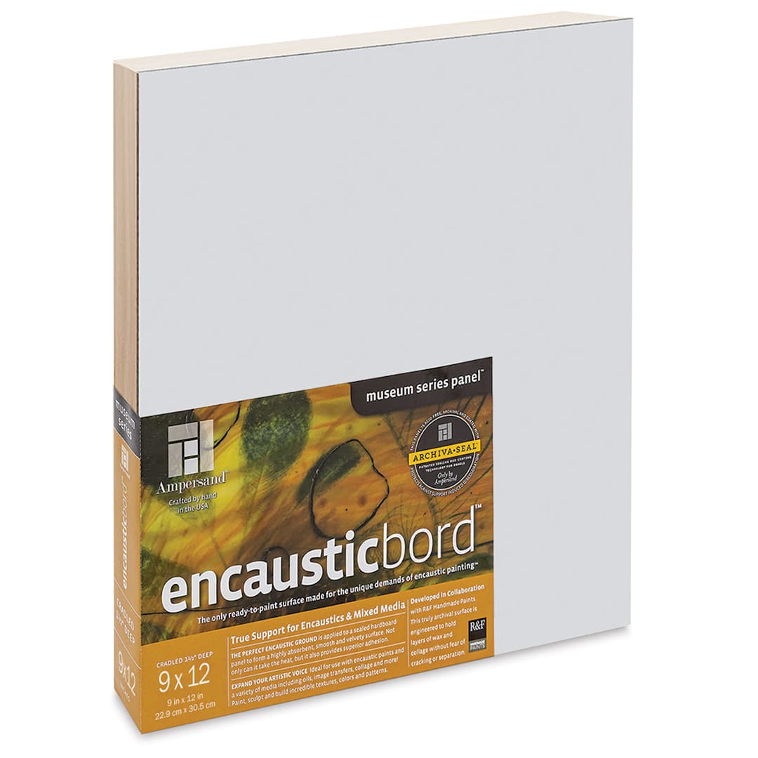 Open in modal - Ampersand Encausticbord - 9" x 12" x 1-1/2", Cradled