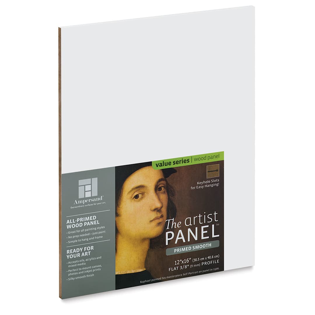 Open in modal - Ampersand Value Series Artist Panel - Smooth, 12" x 16", 3/8" Profile