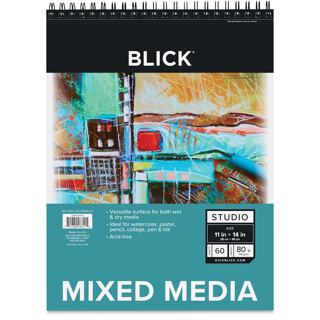 Open in modal - Blick Studio Mixed Media Pad - 11" x 14", 60 Sheets, front of pad