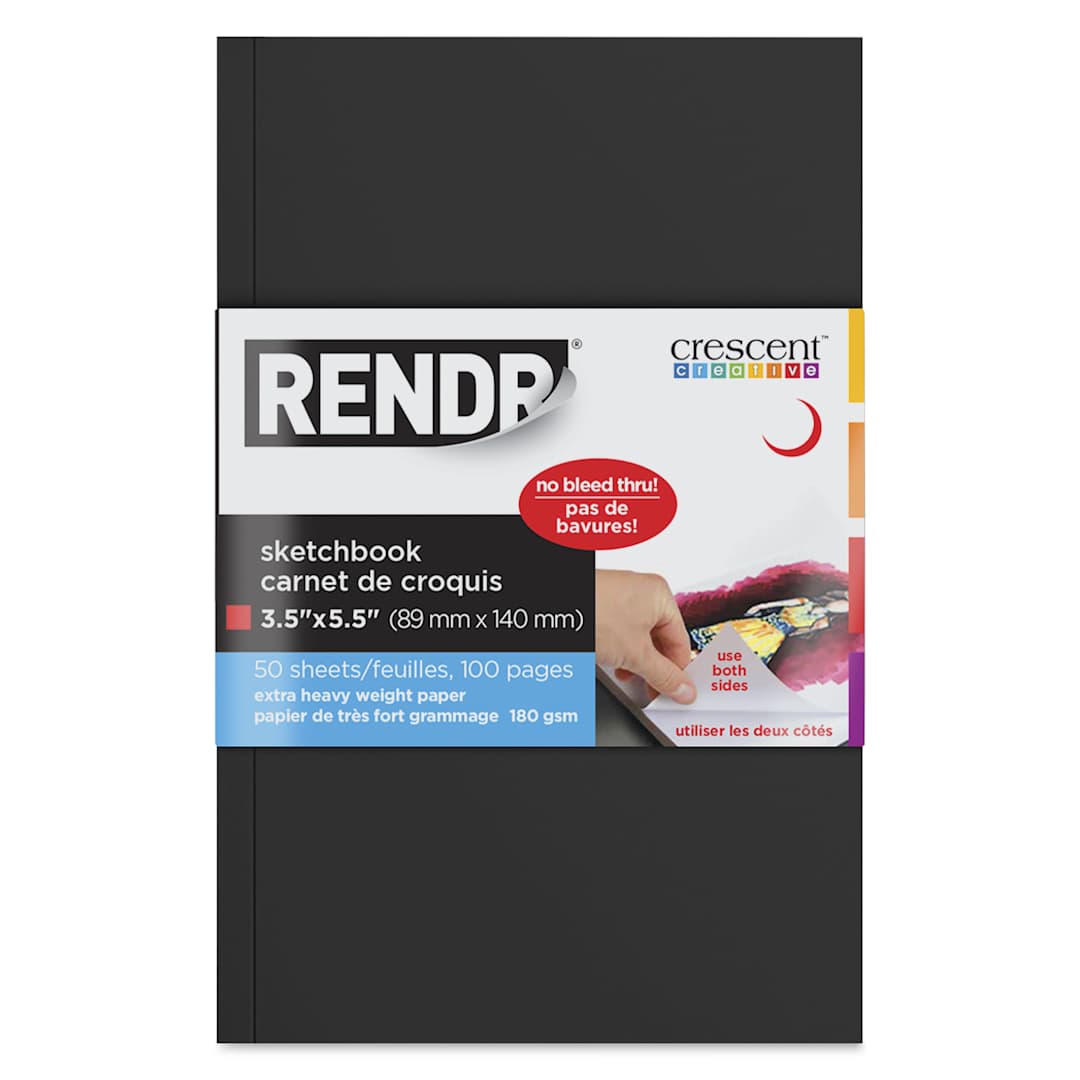 Open in modal - Crescent Rendr Softcover Sketchbook - 3-1/2" x 5-1/2", front cover