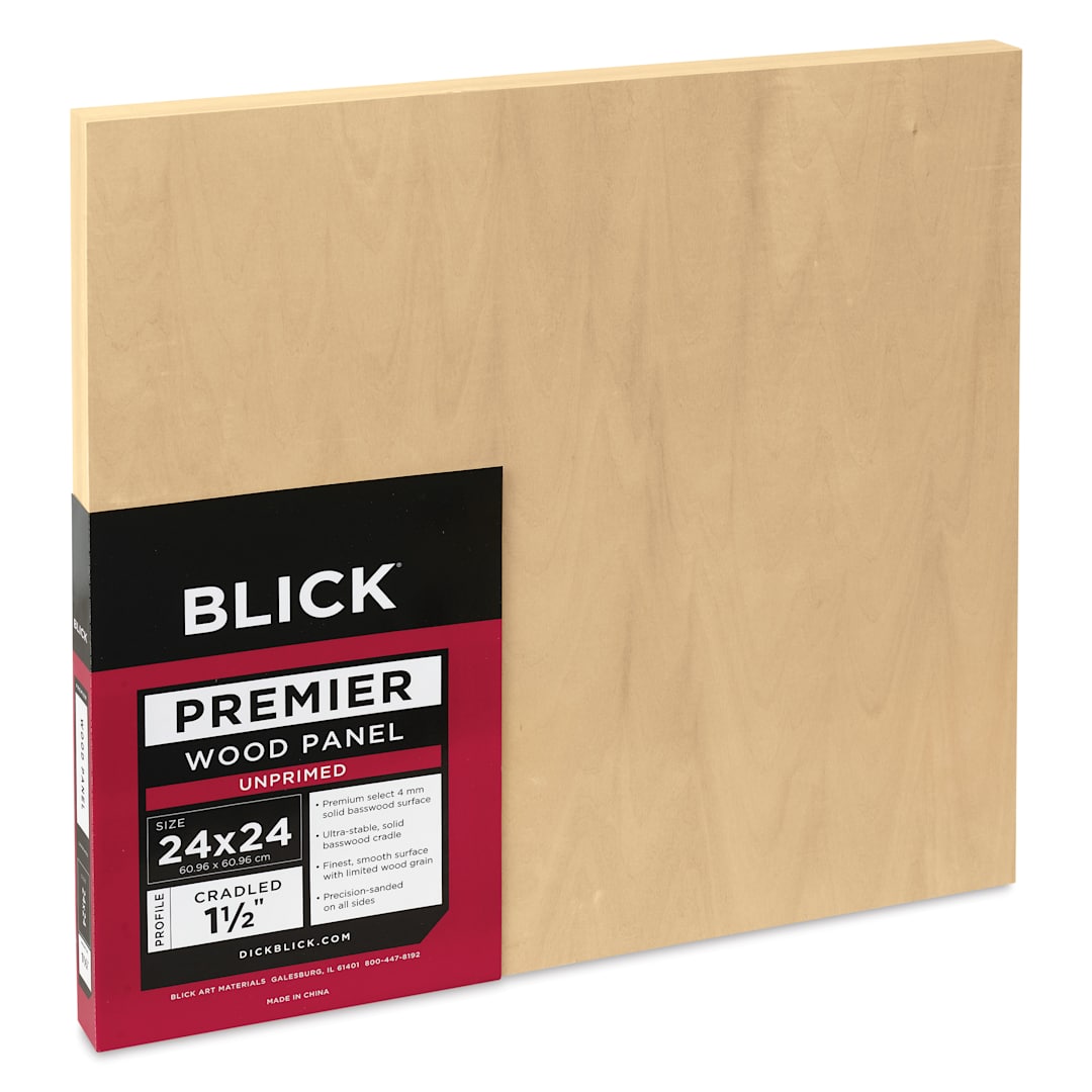 Open in modal - Blick Premier Wood Panel - 24" x 24", 1-1/2" Gallery Profile, Cradled