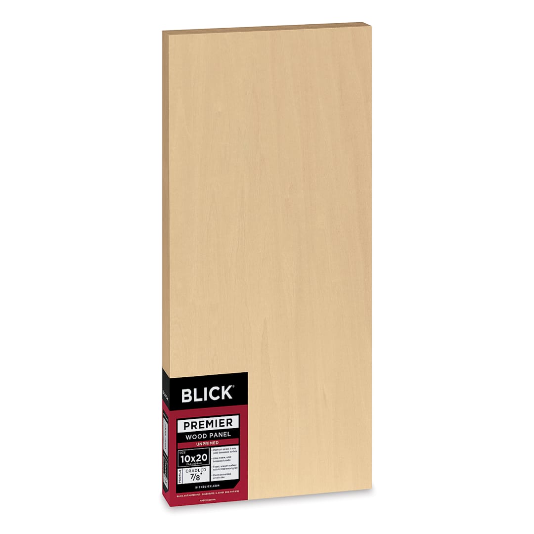 Open in modal - Blick Premier Wood Panel - 10" x 20", 7/8" Traditional Profile, Cradled