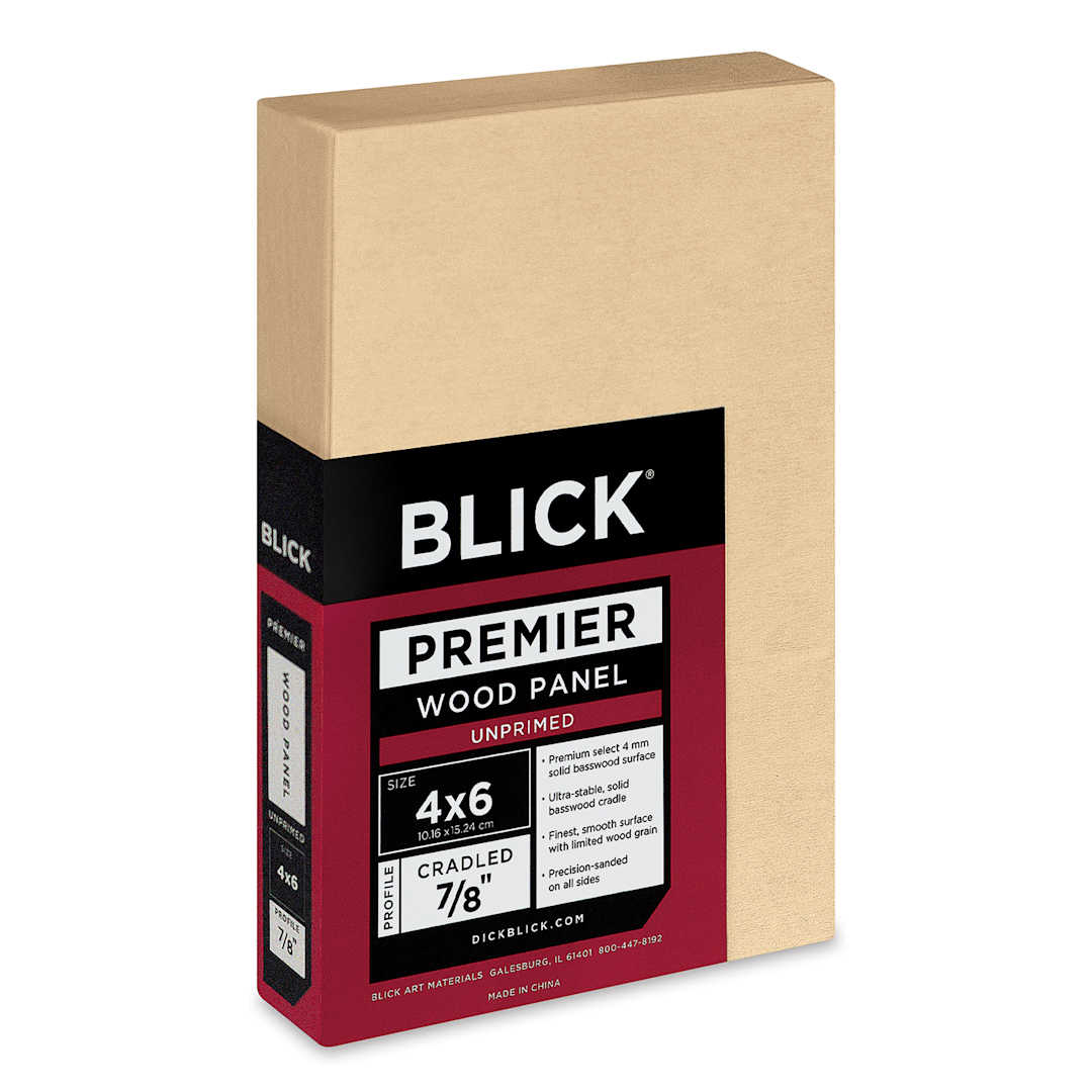 Open in modal - Blick Premier Wood Panel - 4" x 6", 7/8" Traditional Profile, Cradled