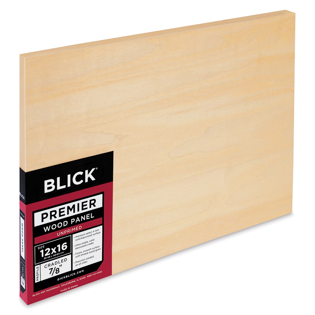 Open in modal - Blick Premier Wood Panel - 12" x 16", 7/8" Traditional Profile, Cradled