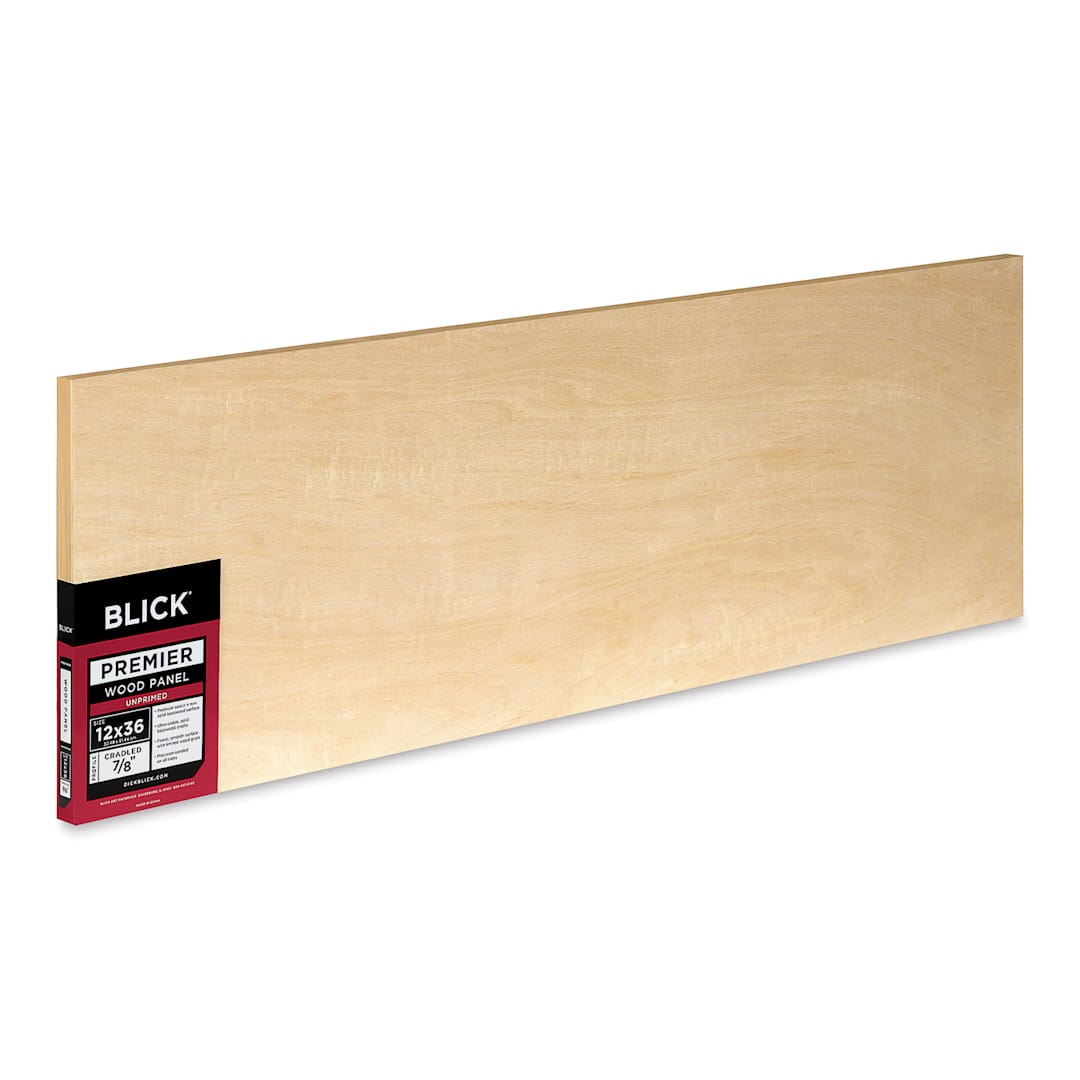 Open in modal - Blick Premier Wood Panel - 12" x 36", 7/8" Traditional Profile, Cradled