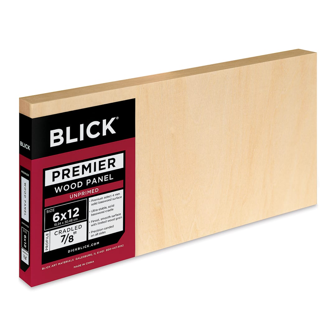 Open in modal - Blick Premier Wood Panel - 6" x 12", 7/8" Traditional Profile, Cradled