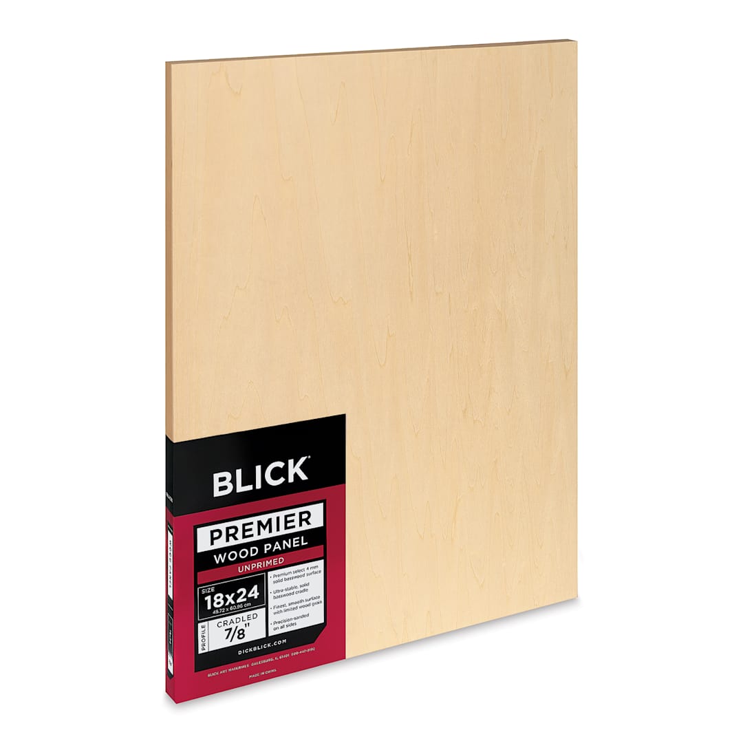Open in modal - Blick Premier Wood Panel - 18" x 24", 7/8" Traditional Profile, Cradled