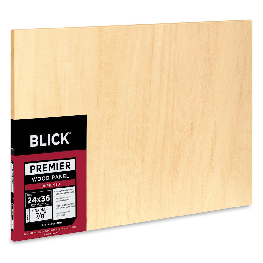 Open in modal - Blick Premier Wood Panel - 24" x 36", 7/8" Traditional Profile, Cradled