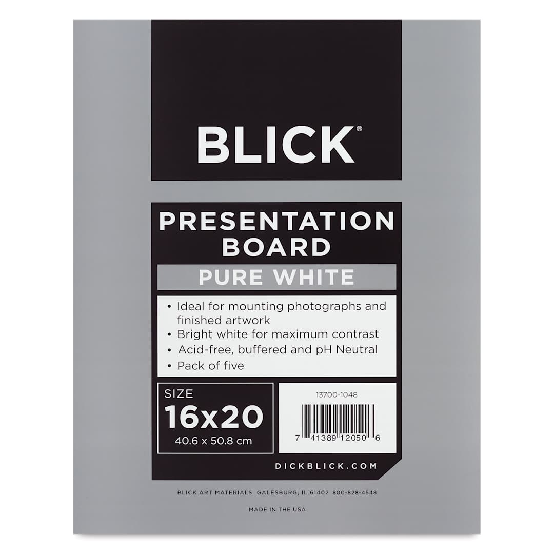 Open in modal - Blick Presentation Board Pack - 16" x 20", Pure White, Pkg of 5