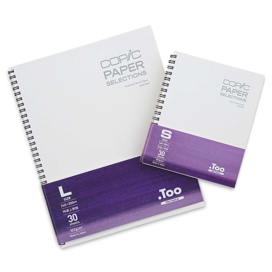 Open in modal - Copic Wirebound Marker Sketchbook - Top view of 2 sizes of Sketchbook
