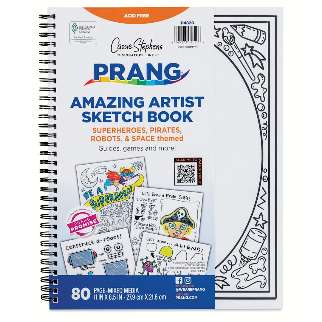 Open in modal - Prang Amazing Artist Sketch Book - 8-1/2" x 11", 80 Pages