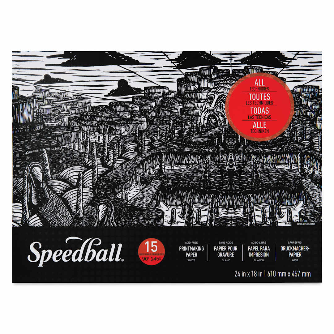 Open in modal - Speedball Printmaking Pad - 18" x 24", 15 Sheets, 90 lb