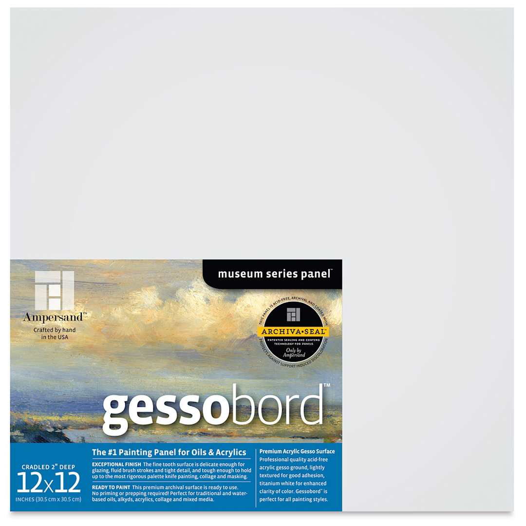 Open in modal - Ampersand Gessobord - 12'' x 12'', 2'' Cradled