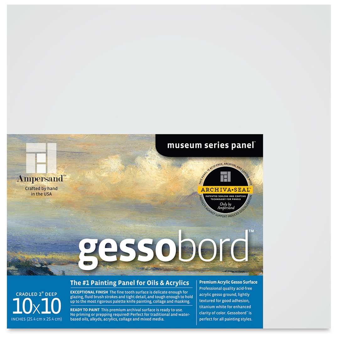 Open in modal - Ampersand Gessobord - 10'' x 10'', 2'' Cradled
