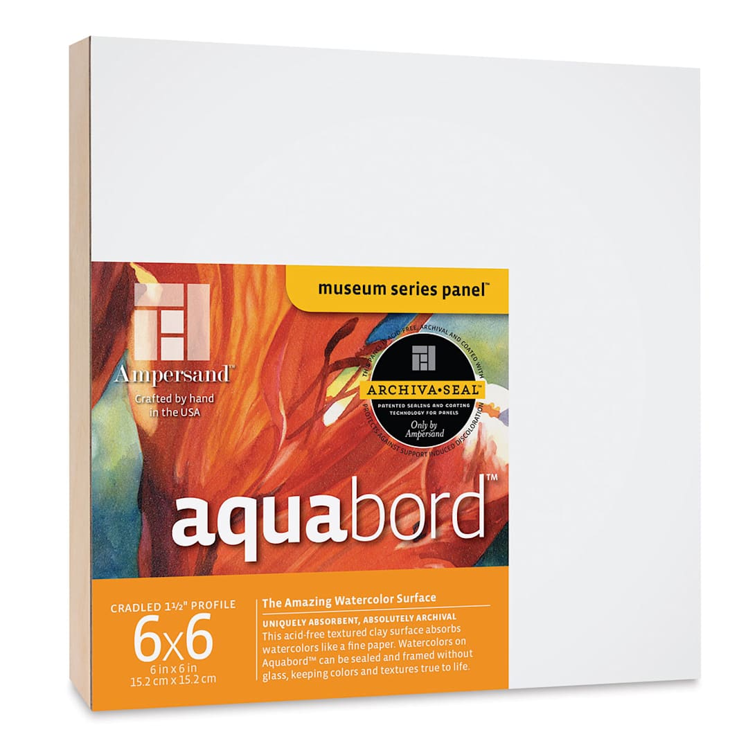 Open in modal - Ampersand Aquabord Panel - 6" x 6", 1-1/2" Cradled