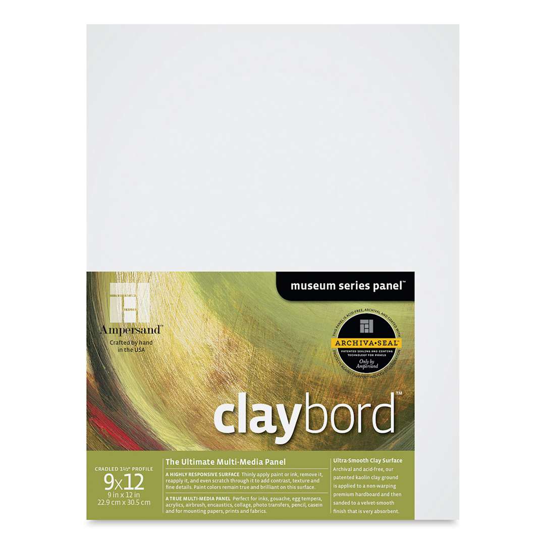 Open in modal - Ampersand Claybord - 9'' x 12'', 1-1/2'' Cradled