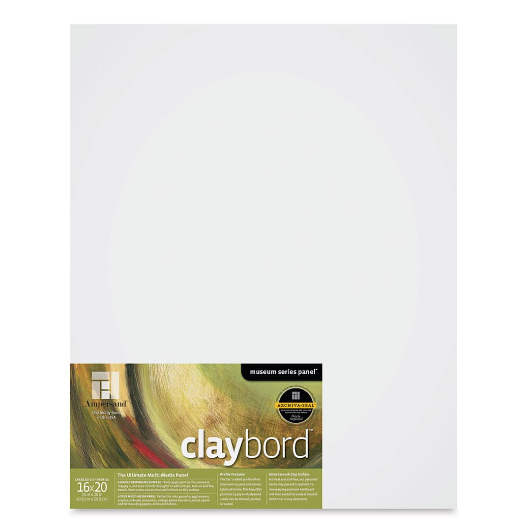 Open in modal - Ampersand Claybord - 16'' x 20'', 1-1/2'' Cradled