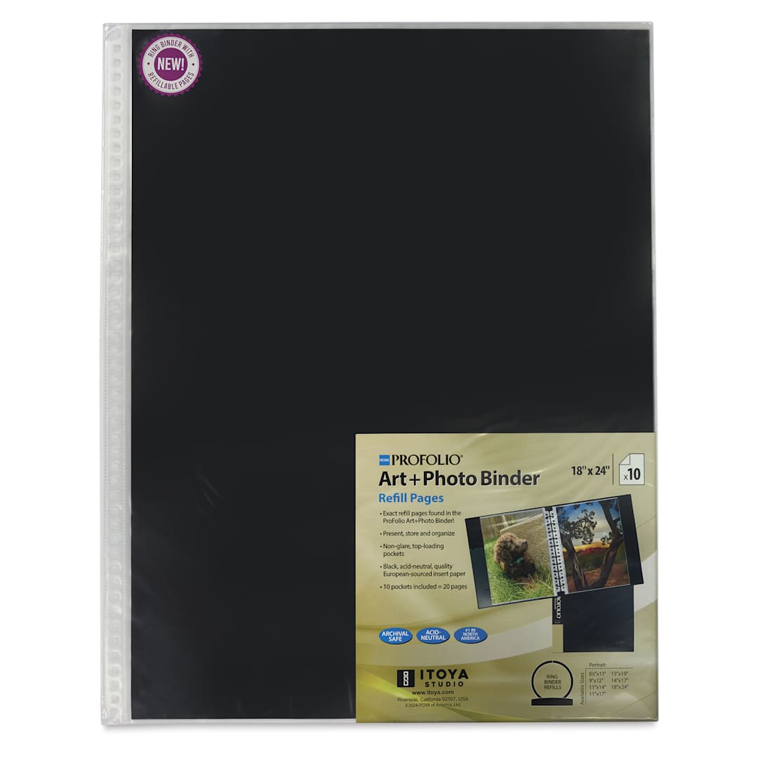 Open in modal - Itoya Superclear Refill Pages - 18" x 24", Pkg of 10, front of packaging