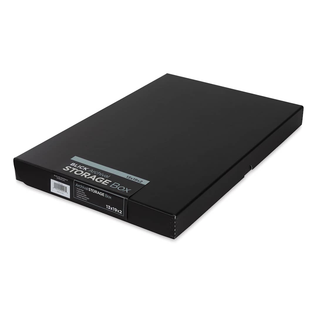 Open in modal - Blick Archival Storage Box - 13" x 19" x 2", Black