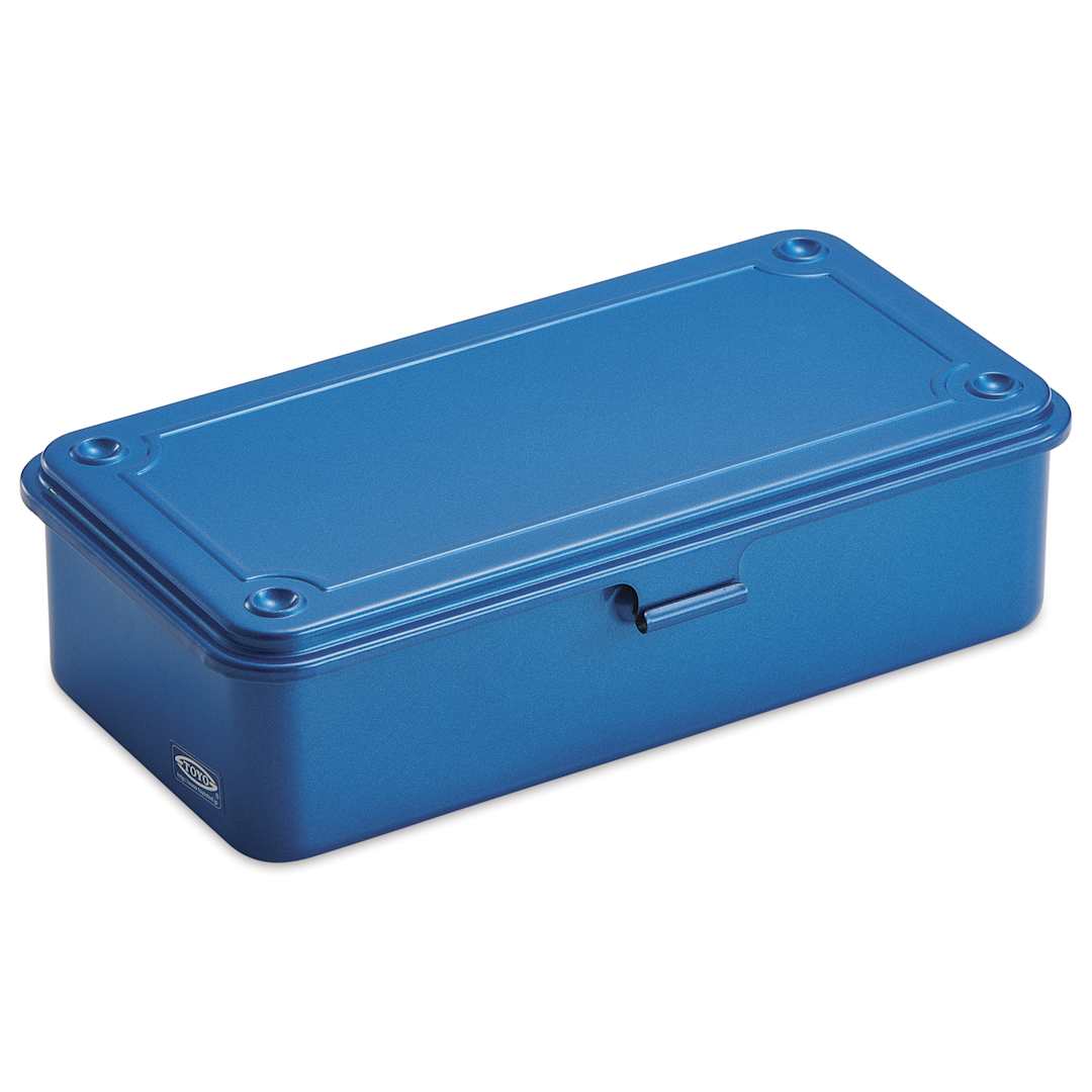 Open in modal - Toyo Stackable Storage Box T-190 - Blue, 8" x 4" x 2"