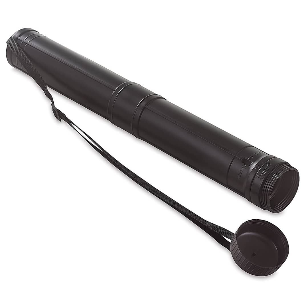 Open in modal - Helix Expandable Document Tubes - Angled Tube showing attached cap
