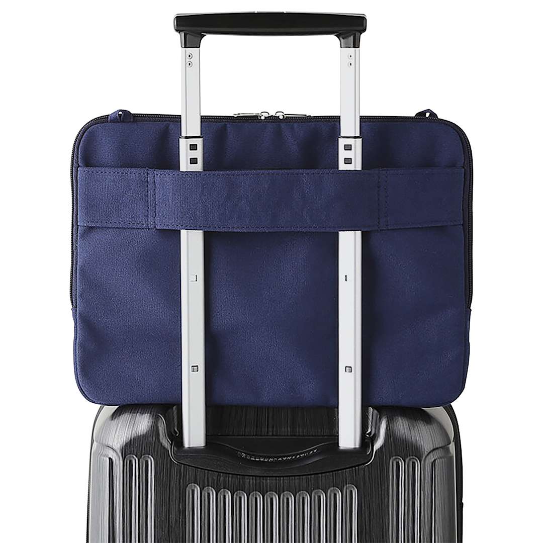 Open in modal - Delfonics Carrying Case, shown on luggage handle