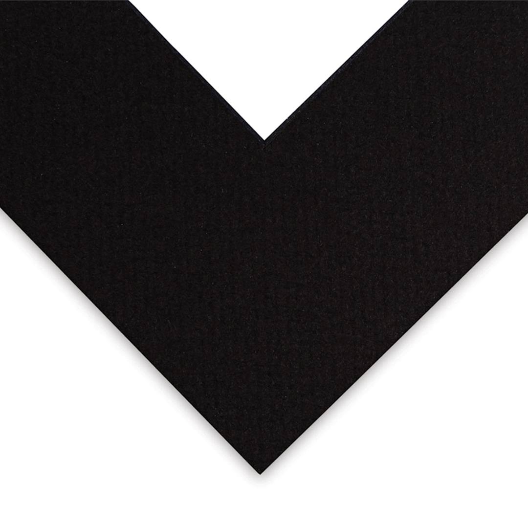 Open in modal - Blick Black Core Pre-Cut Mat - 8'' x 10'' w/ 3-3/4'' x 5 3/4'' opening (corner close-up)