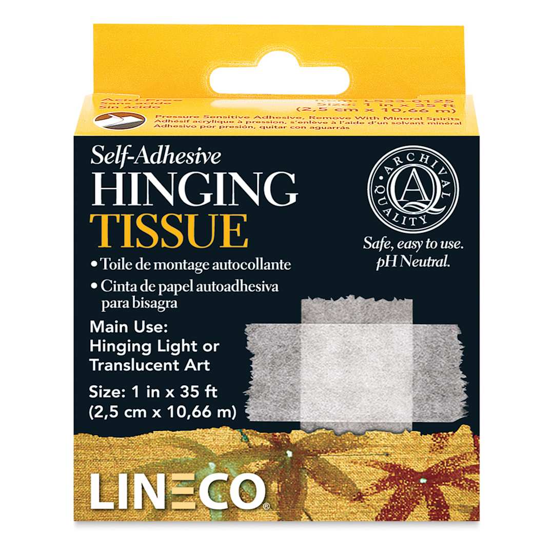 Open in modal - Lineco Self-Adhesive Hinging Tissue - 1" W x 35 ft L (In packaging)