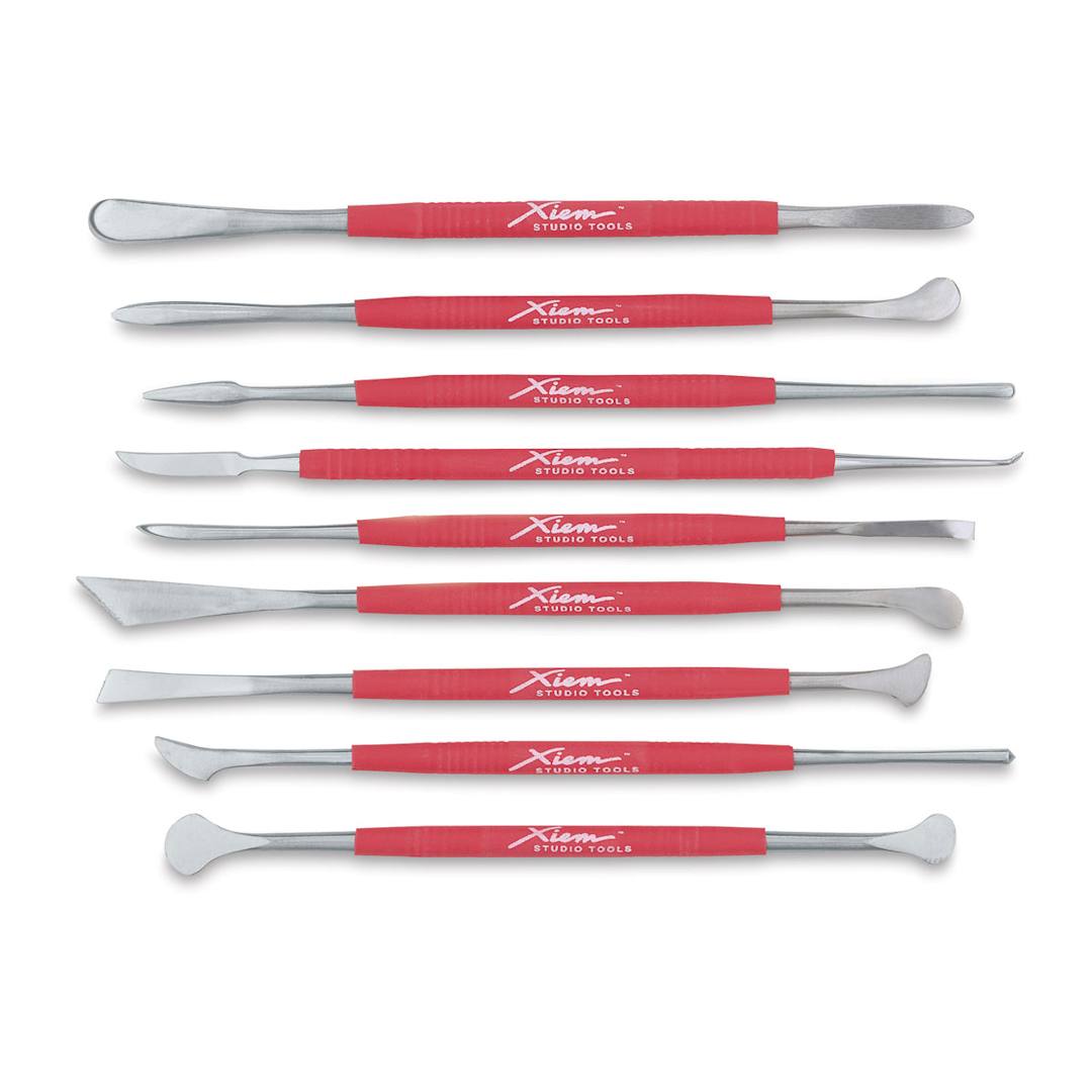 Open in modal - Xiem Studio Modeling and Carving Tool Set - 9 individual tools shown horizontally