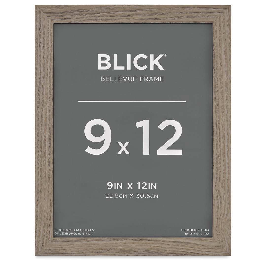 Open in modal - Blick Bellevue Frame - Grey Woodgrain, 9" x 12", front of frame