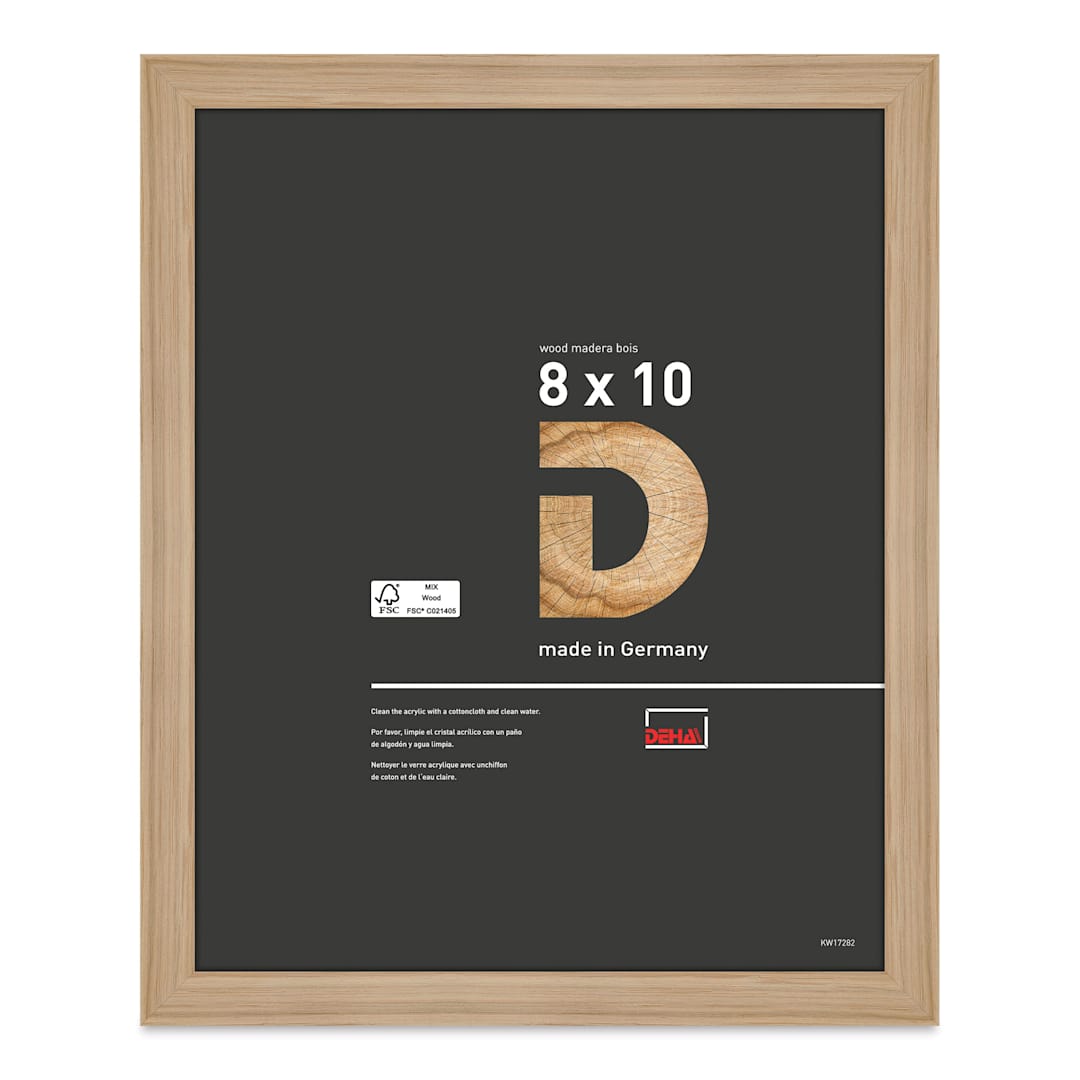 Open in modal - Deha Design Fontana Wood Frame - with Easel Back, Natural Oak, 8" x 10"
