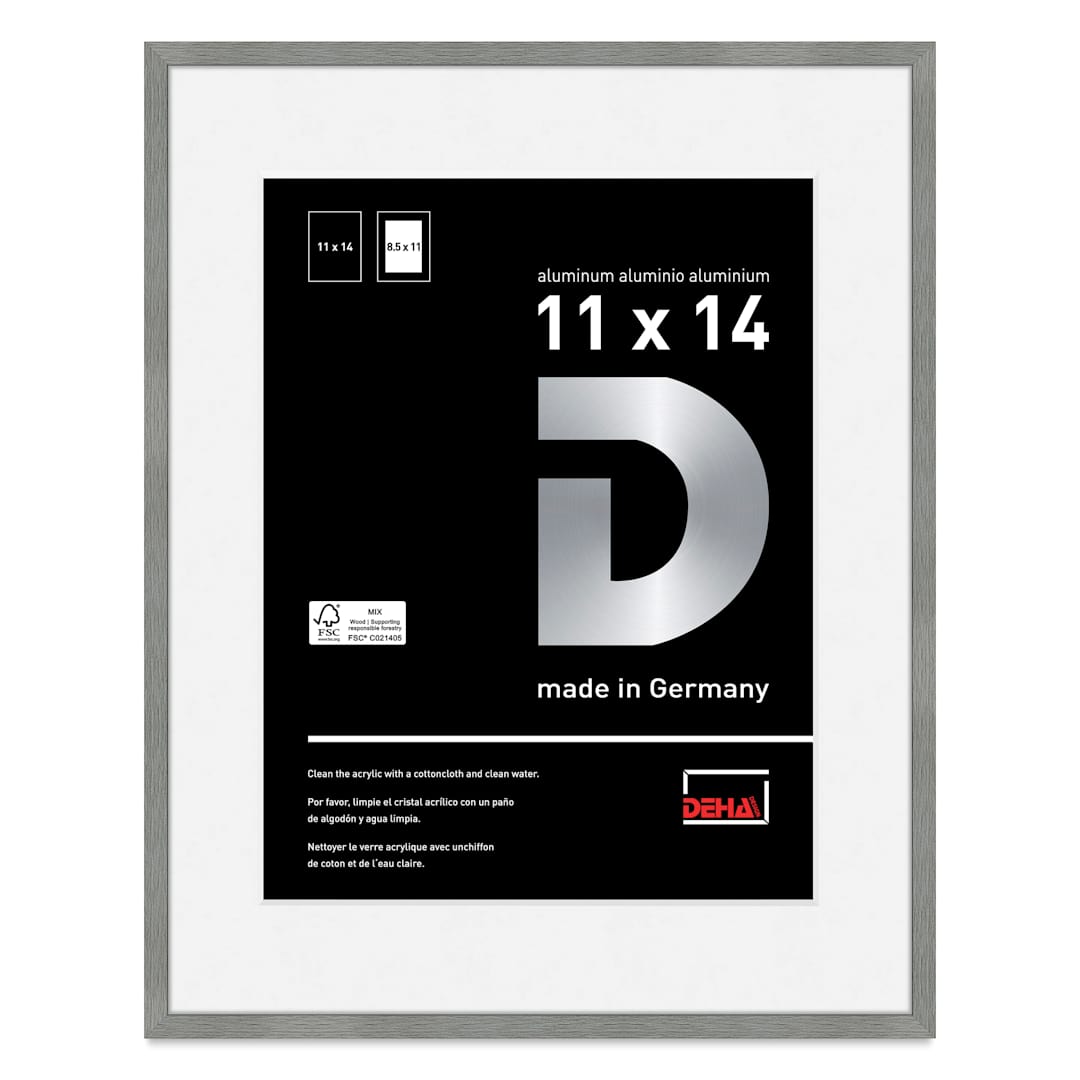 Open in modal - Deha Design Tribeca Frame - Gray, 11" x 14", 8-1/2" x 11" Mat