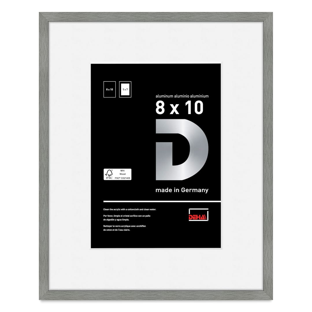 Open in modal - Deha Design Tribeca Frame - Gray, 8" x 10", 5" x 7" Mat with Easel Back