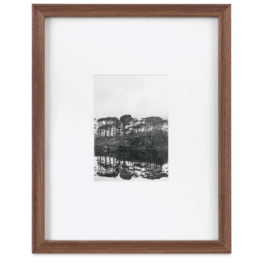 Open in modal - Blick Theo Frame with Mat - Walnut, 11" x 14" front