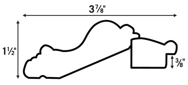 Open in modal - Blick Barrister Frames - Diagram showing dimensions
