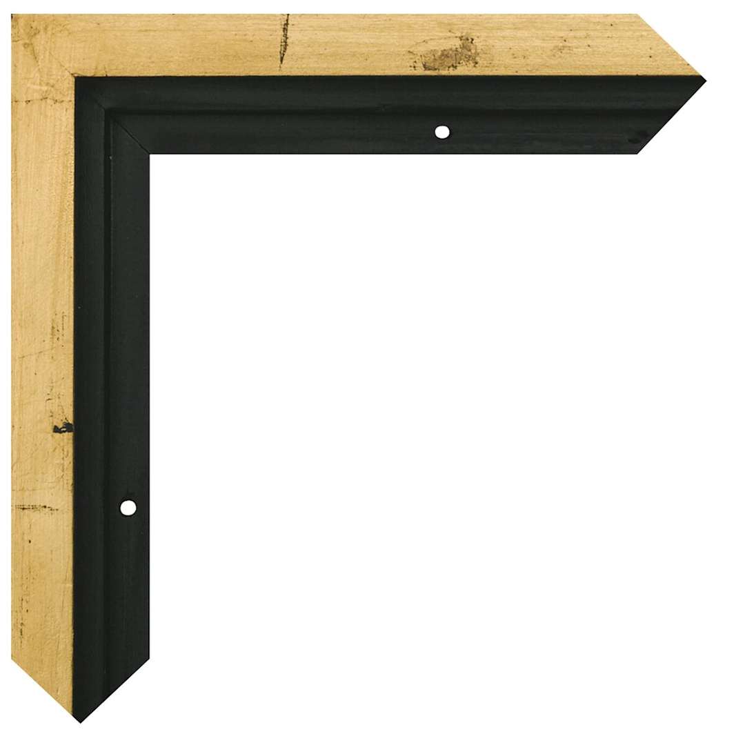 Open in modal - Blick Floater Frame - 14" x 18" x 7/8", Gold Leaf / Black