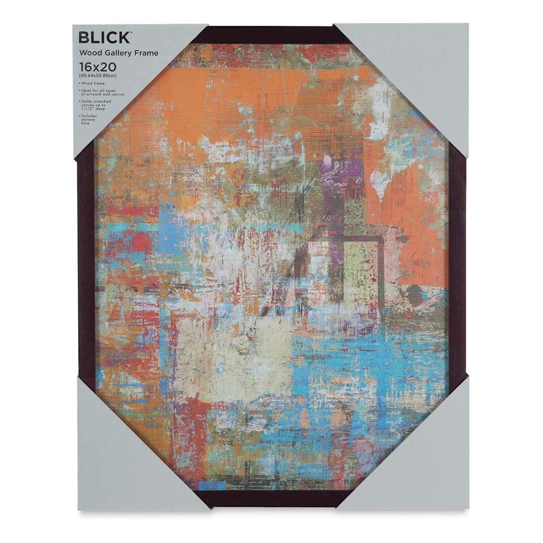 Open in modal - Blick Wood Gallery Frame - Walnut, 16" x 20"