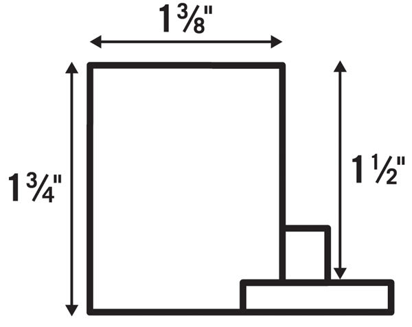 Open in modal - Blick Grande Wood Floater Frames - Diagram showing dimension of frame
