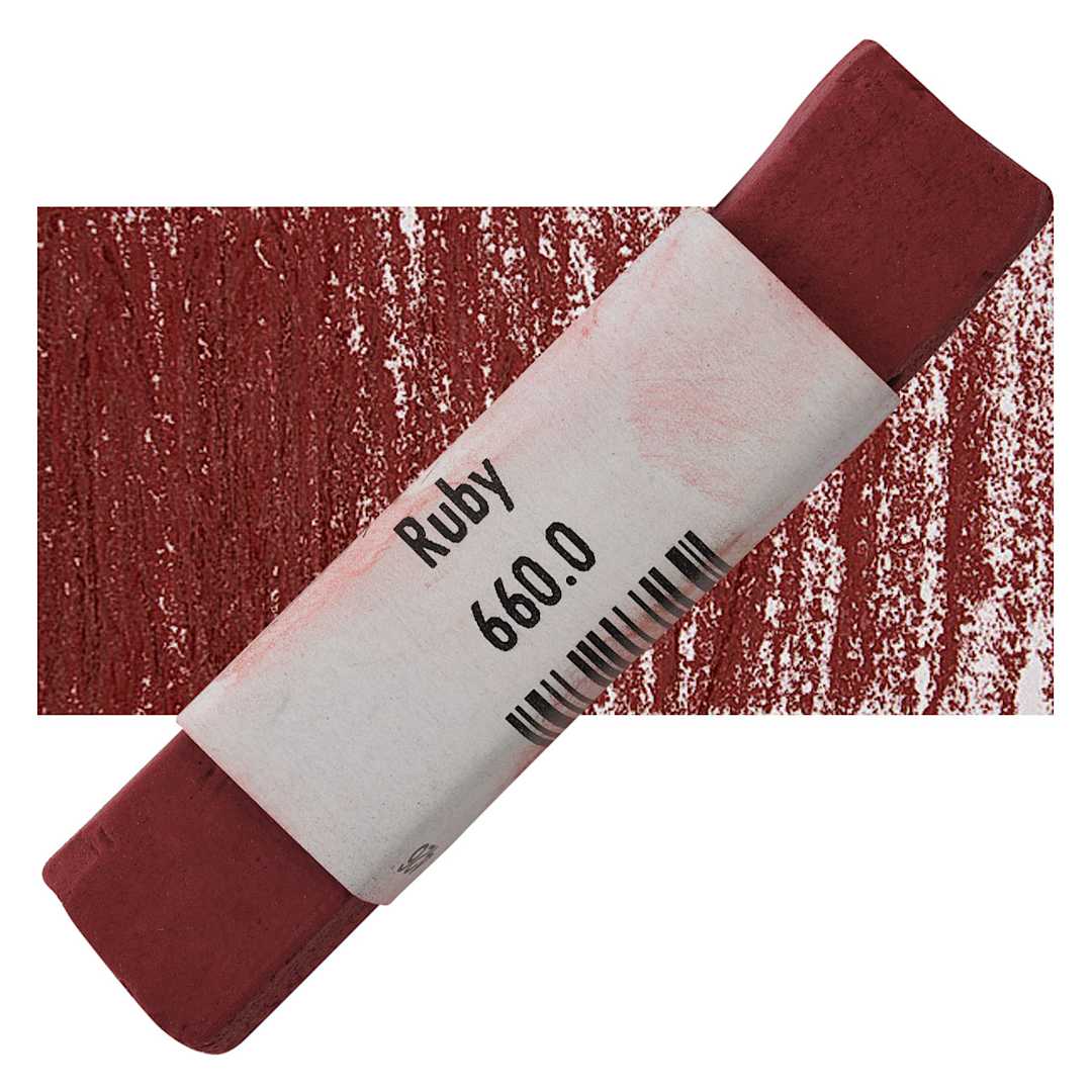 Open in modal - Great American Handmade Pastel - Ruby 0, 660.0 pastel and swatch
