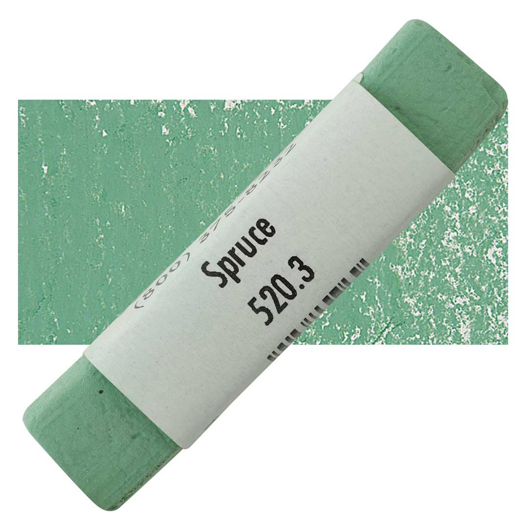 Open in modal - Great American Handmade Pastel - Spruce 3, 520.3 pastel and swatch