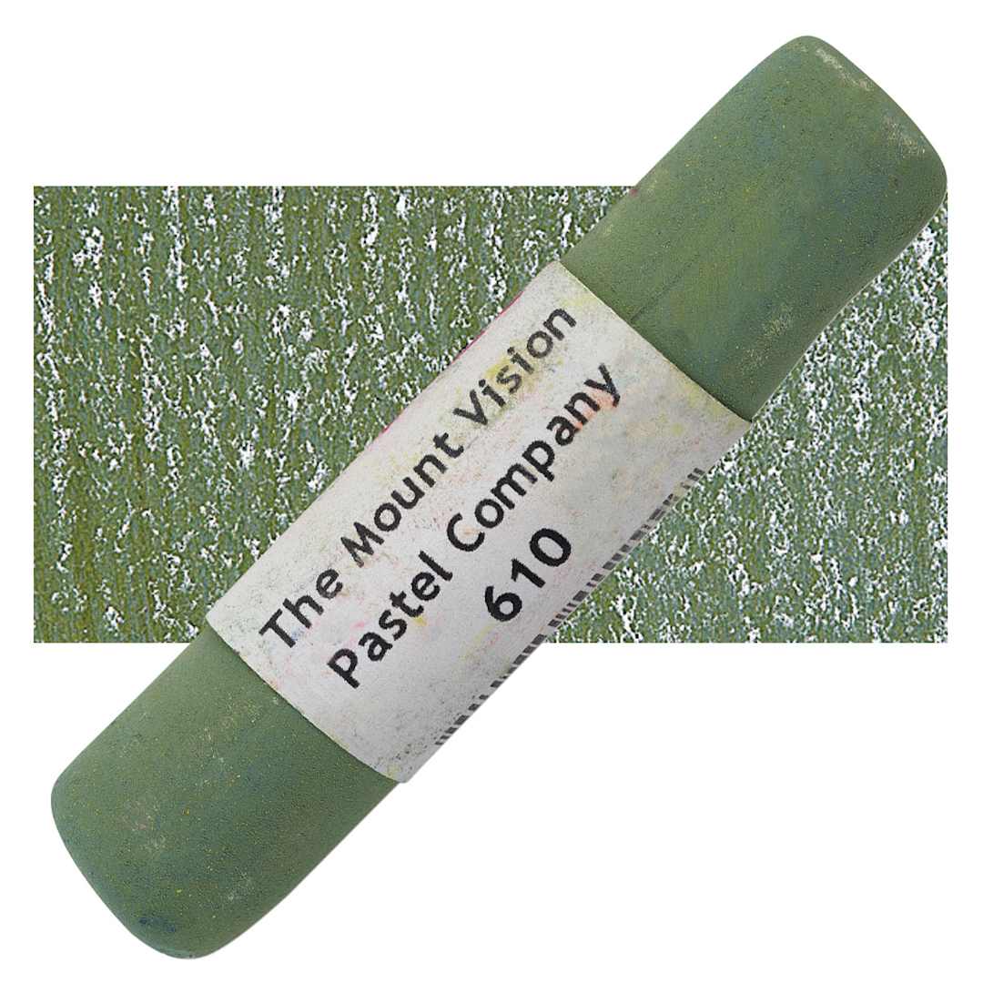 Open in modal - Mount Vision Handmade Pastel - Sunlit Grass 610 pastel and swatch