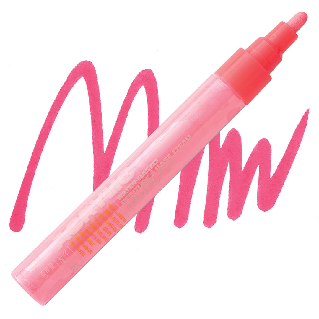 Open in modal - Montana Acrylic Marker - 2 mm Tip, Fire Red marker and swatch