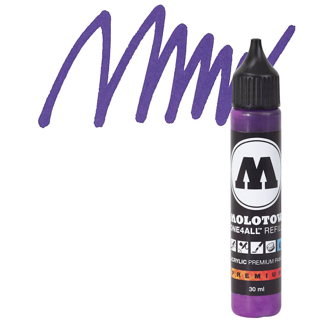 Open in modal - Molotow One4All Acrylic Marker Refill - 30 ml, Currant and swatch