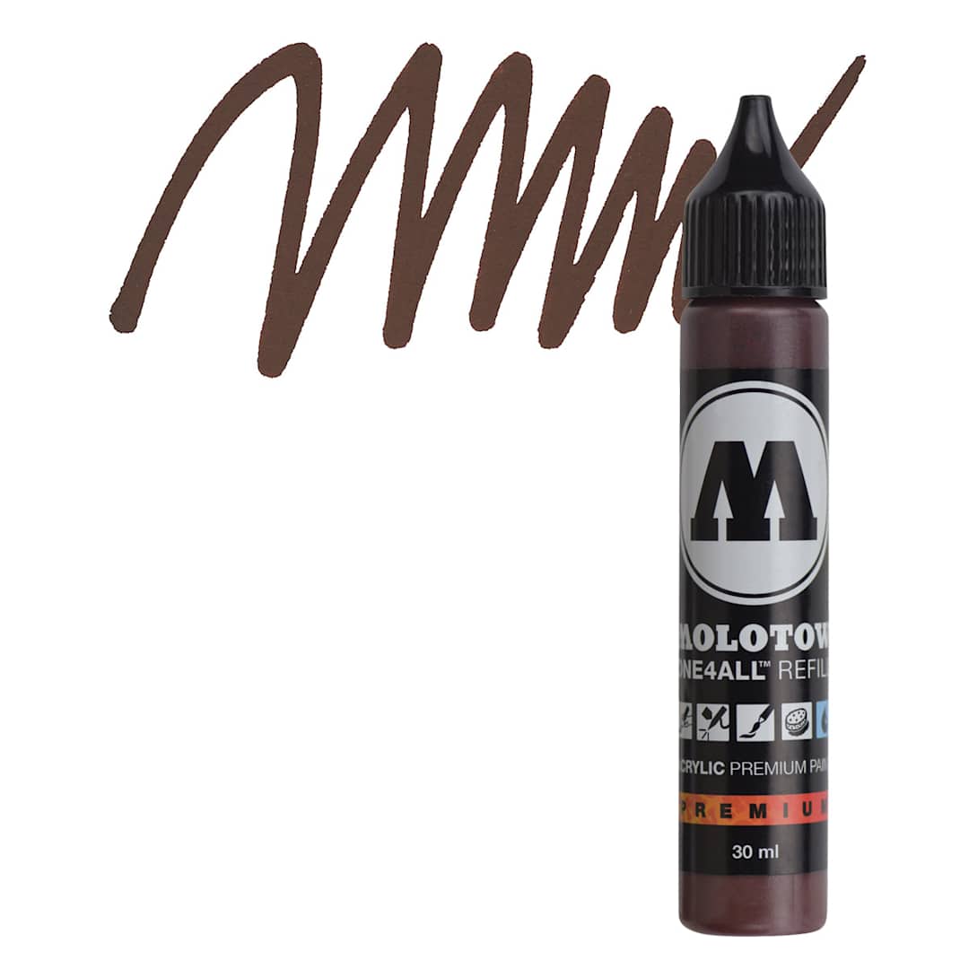 Open in modal - Molotow One4All Acrylic Marker Refill - 30 ml, Hazelnut and swatch