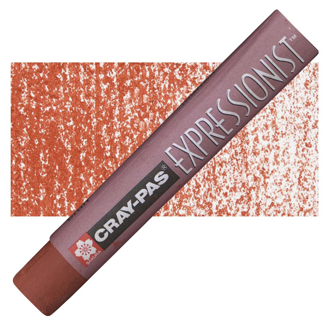 Open in modal - Sakura Cray-Pas Expressionist Oil Pastel - Brown oil pastel and swatch